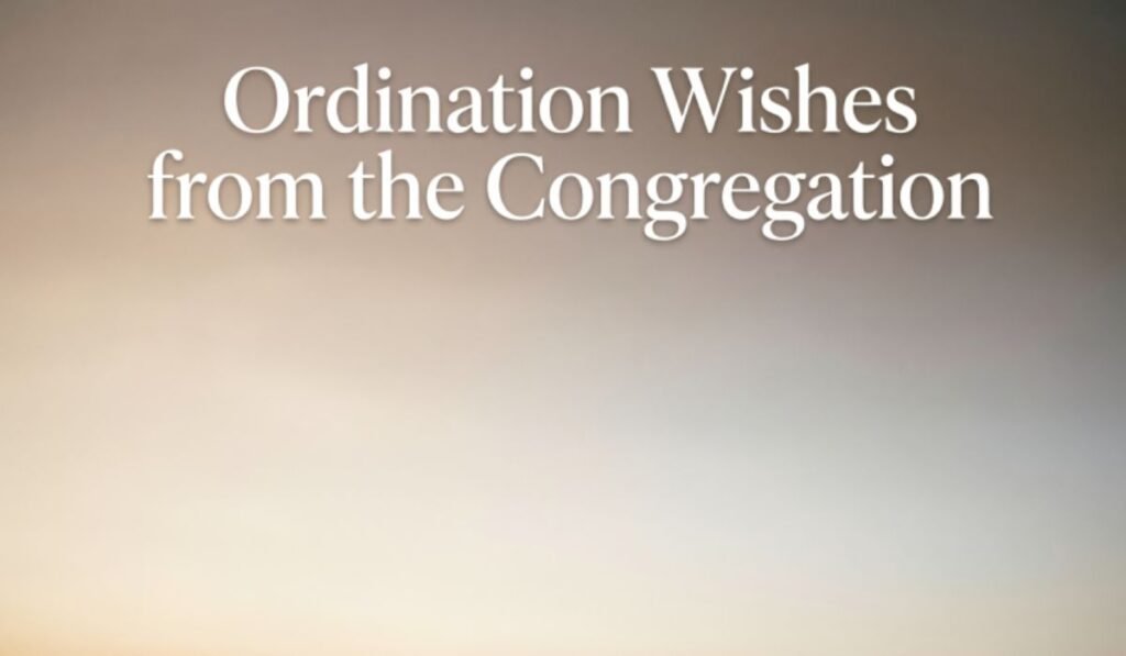 ordination-wishes-from-the-congregation